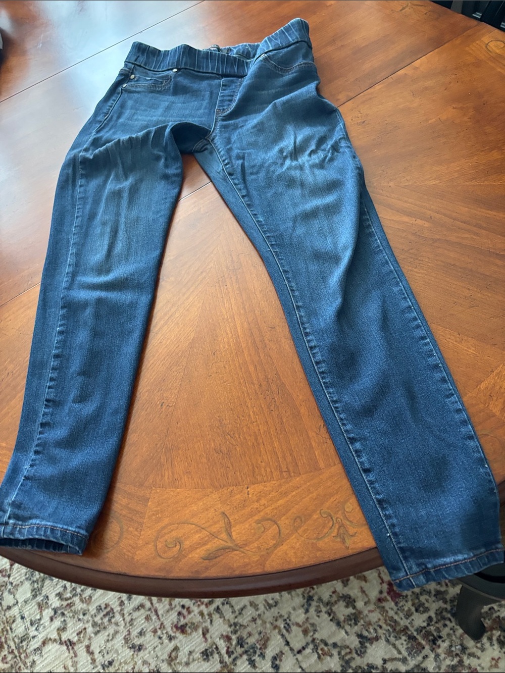 Liverpool Dark Blue Skinny Jeans comfortable waist pull-up